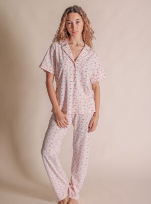 Button Up Stretch Cotton Pajamas